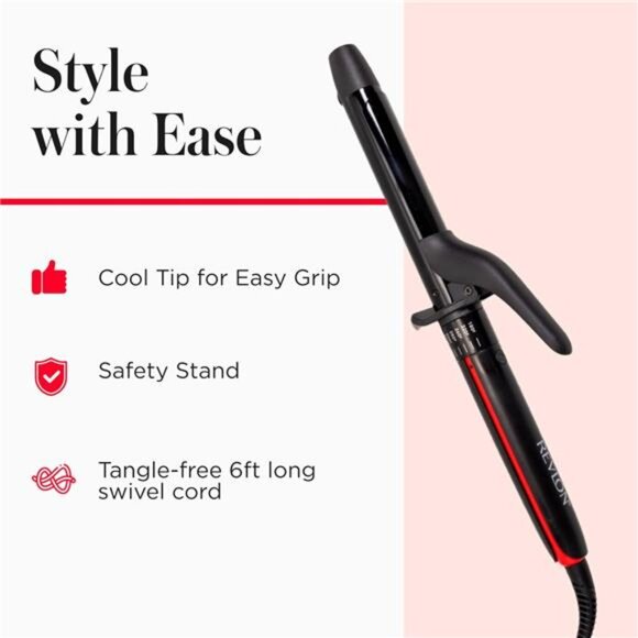 SmoothStay Coconut Oil Infused Hair Curling Iron - Barrel Curling Iron 1 - Picture 6 of 7